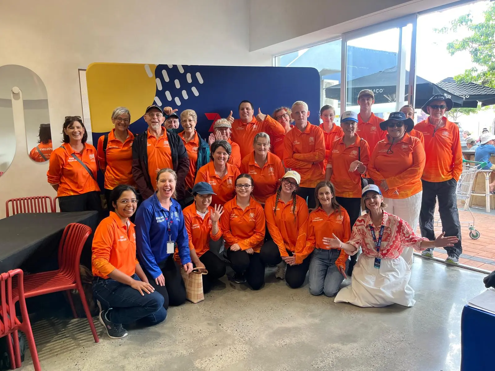 Crab fest volunteers with mayor amber kearns 